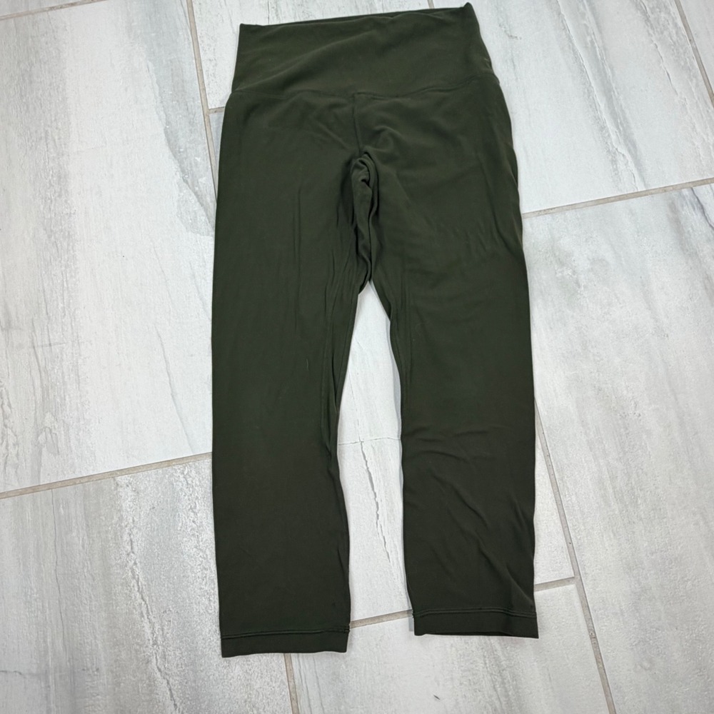 Lululemon Align Dark Olive Green Yoga Leggings Size 6